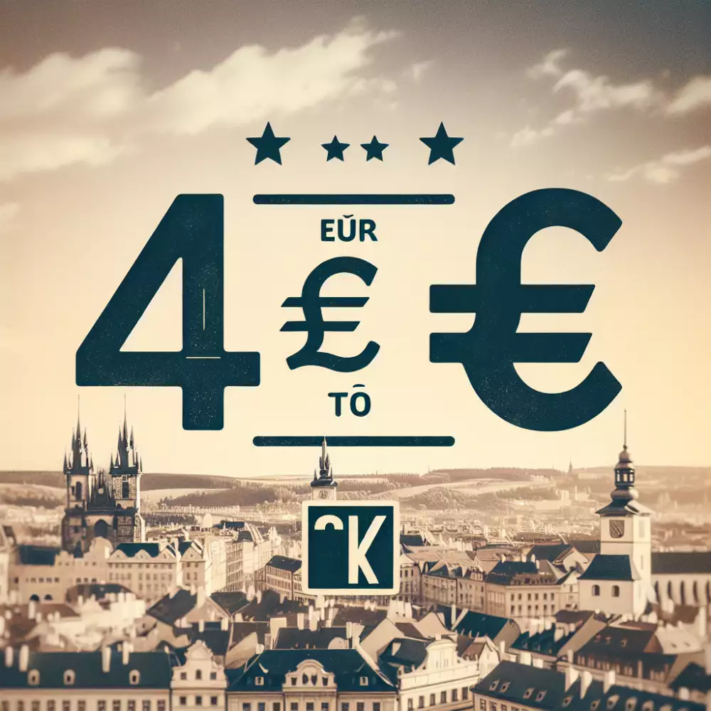 4 eur to czk